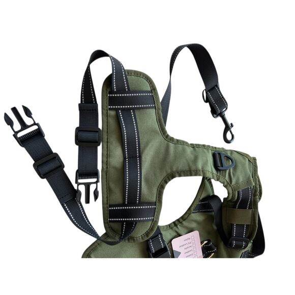 Bingpet large dog harness, olive green, size M - Picture 6 of 8